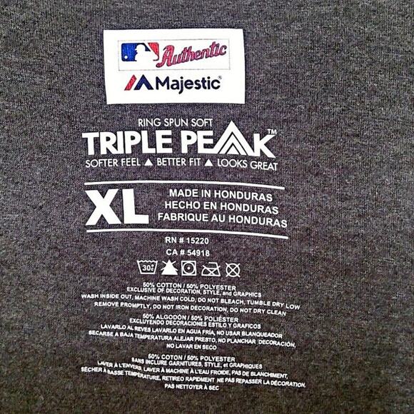 Majestic Baltimore Orioles T Shirt XL Gray Triple Peak MLB Authentic Collection - Picture 7 of 8